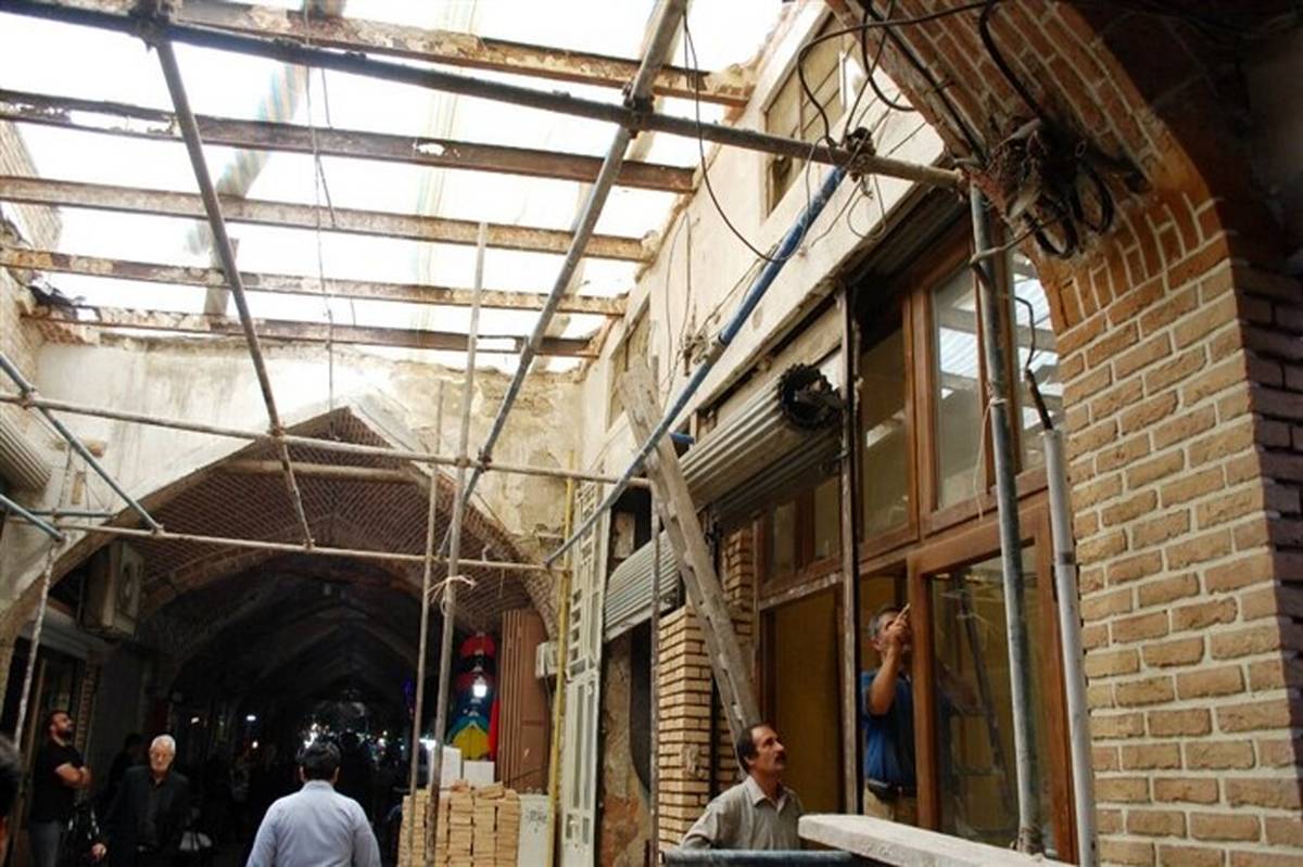 راسته «آیناچی‌لار» بازار تاریخی تبریز مرمت می‌شود