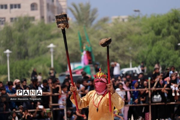مراسم تعزیه و خیمه سوزان ظهر عاشورا در کیش