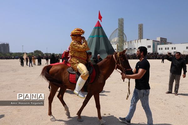 مراسم تعزیه و خیمه سوزان ظهر عاشورا در کیش