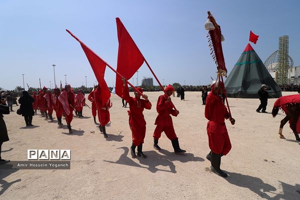 مراسم تعزیه و خیمه سوزان ظهر عاشورا در کیش
