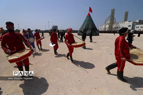 مراسم تعزیه و خیمه سوزان ظهر عاشورا در کیش