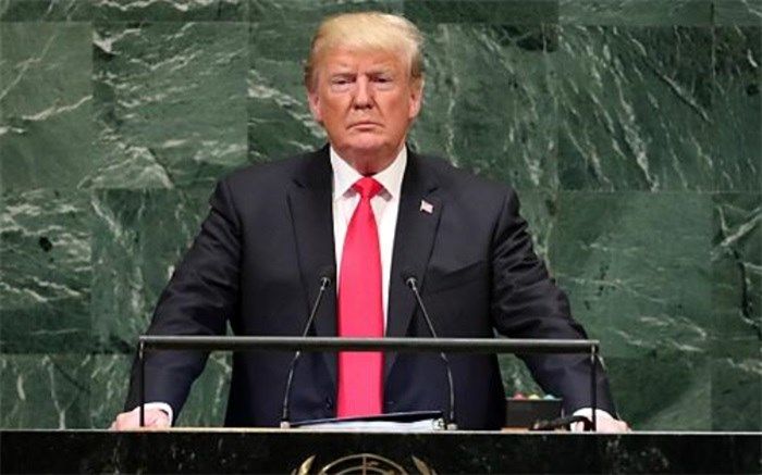 تصویر/ رفتار جالب نماینده ونزوئلا هنگام سخنرانی ترامپ در سازمان ملل