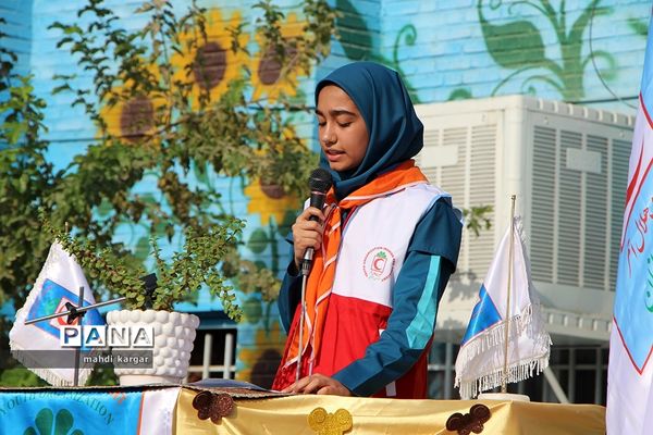 صبحگاه مشترک تشکیلات دانش‌آموزی در یزد