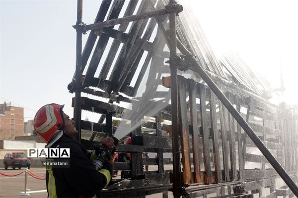 مانور و عملیات امداد و نجات با بالگرد در تبریز