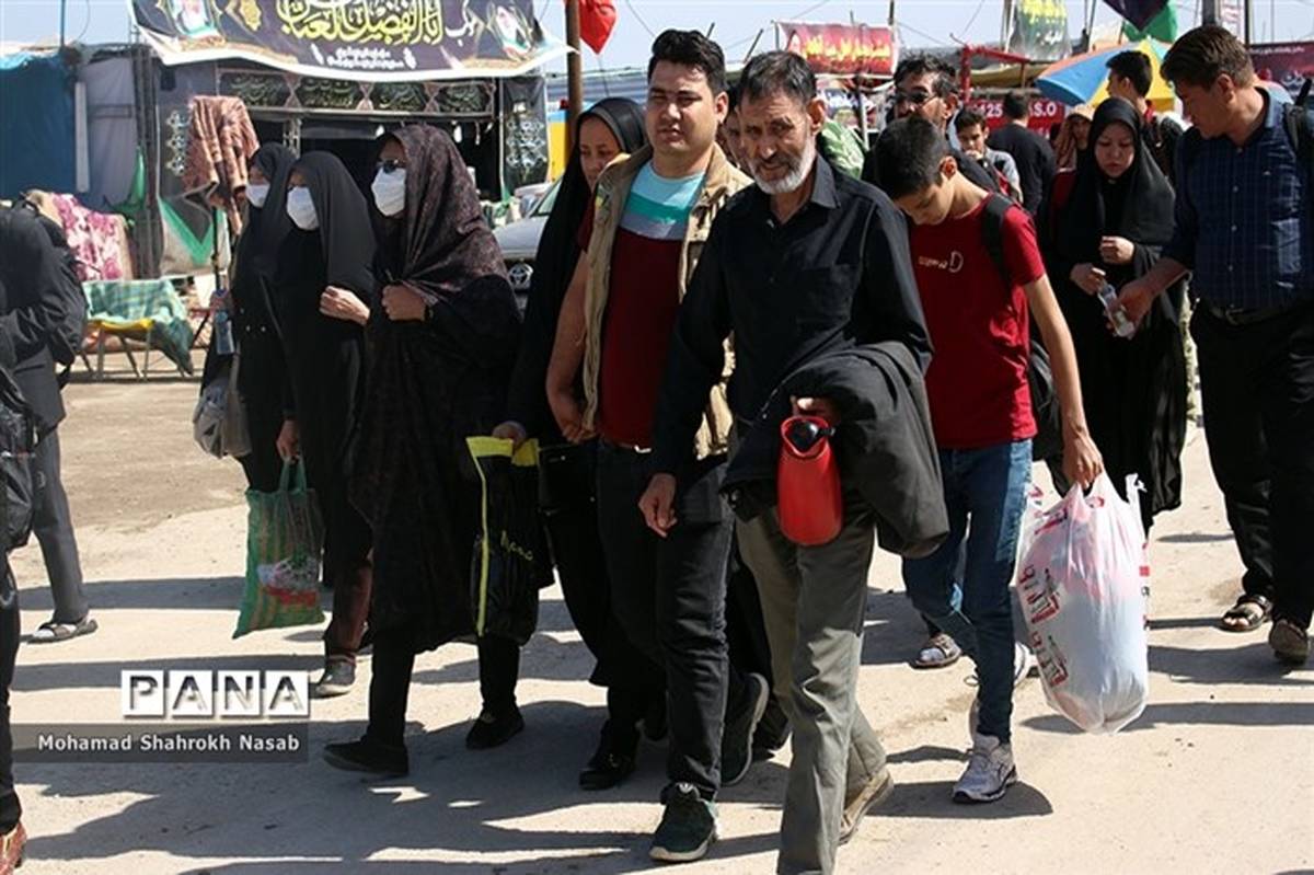 ۹۰۰ هزار زائر اربعین از مرزهای خوزستان راهی عراق شدند