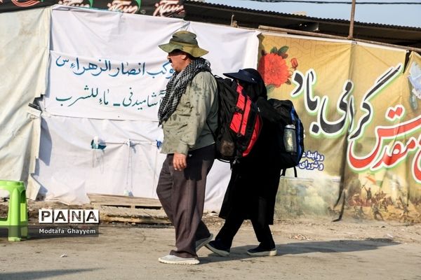 عبور زائران اربعین حسینی از مرز بین المللی شلمچه