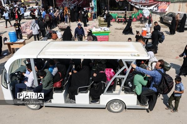 عبور زائران اربعین حسینی از مرز بین المللی شلمچه