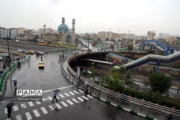 باران پاییزی در تهران