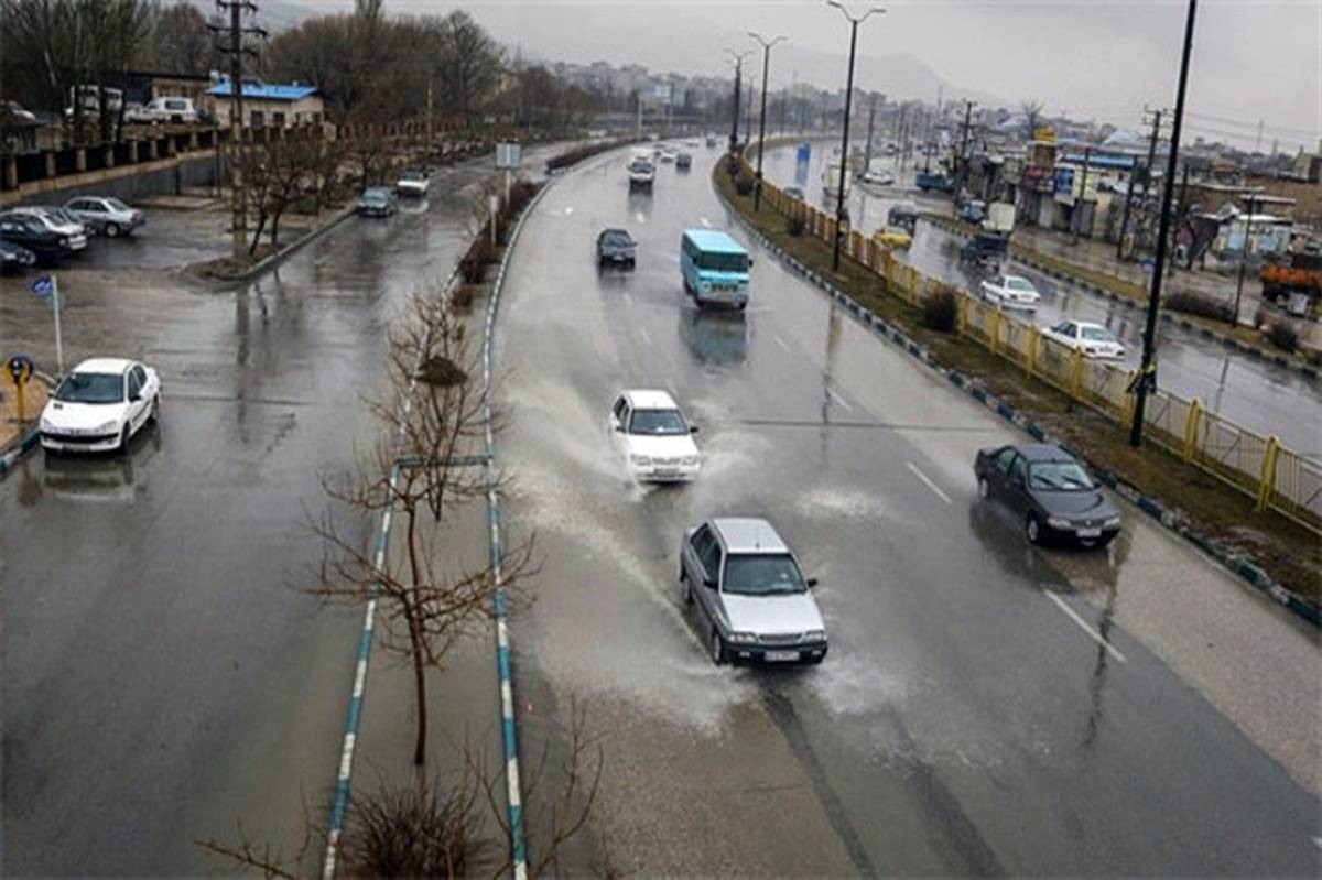بارش باران در محورهای 6 استان