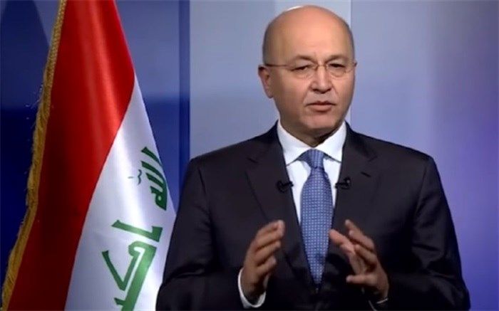 برهم صالح: در صورت جنگ، عراق قادر نخواهد بود میان ایران و آمریکا یکی را انتخاب کند