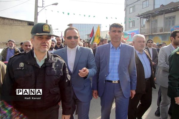 راهپیمایی 13 آبان در میاندرود
