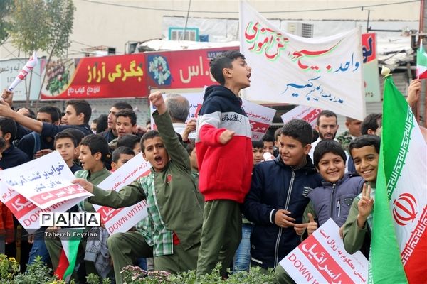 برگزاری مراسم راهپیمایی 13 آبان در شهرستان قدس