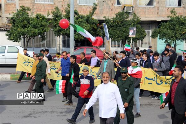 فریاد استکبار ستیزی دانش آموزان گلستانی در راهپیمایی 13 آبان