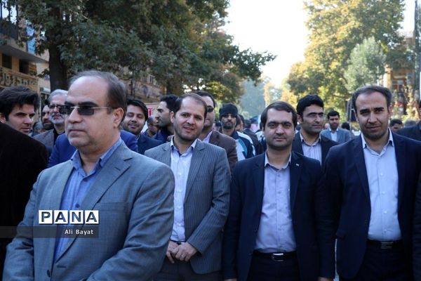 راهپیمایی ١٣ آبان در همدان