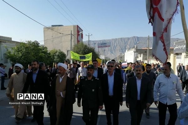 راهپیمایی 13 آبان در شهرستان کازرون