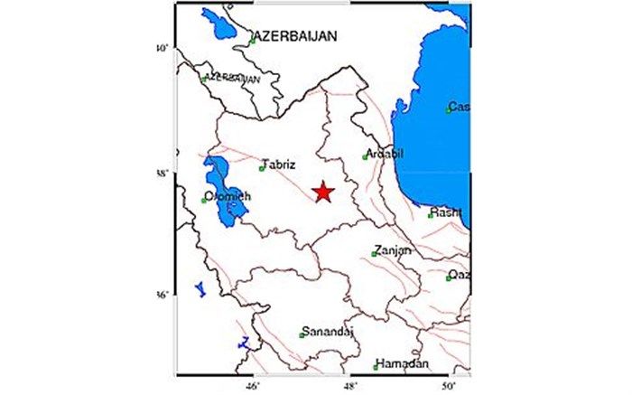 وقوع زلزله 4.8 ریشتری در ترکمانچای
