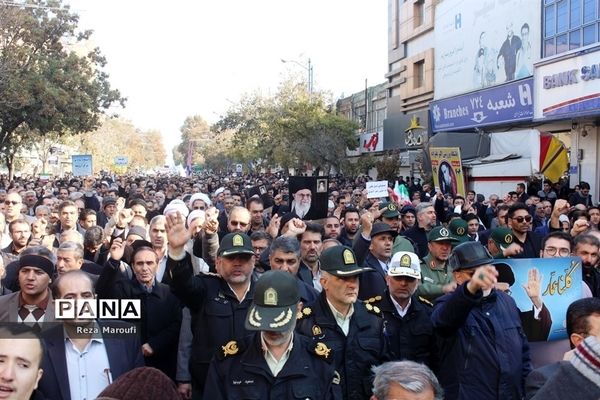 راهپیمایی مردمی اعلام انزجار مردم  ارومیه  از آشوبگران