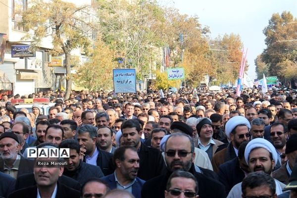 راهپیمایی مردمی اعلام انزجار مردم  ارومیه  از آشوبگران