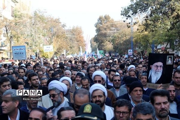 راهپیمایی مردمی اعلام انزجار مردم  ارومیه  از آشوبگران