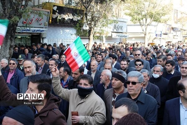 راهپیمایی مردمی اعلام انزجار مردم  ارومیه  از آشوبگران