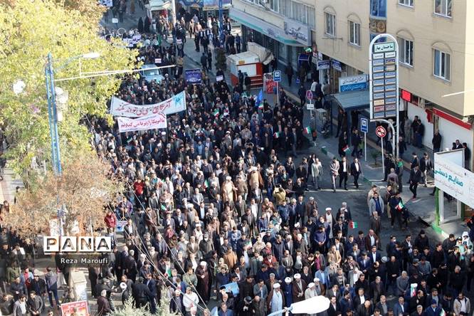 راهپیمایی مردمی اعلام انزجار مردم ارومیه از آشوبگران