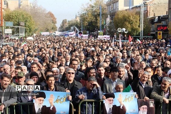 راهپیمایی مردمی اعلام انزجار مردم  ارومیه  از آشوبگران