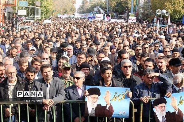 راهپیمایی مردمی اعلام انزجار مردم  ارومیه  از آشوبگران