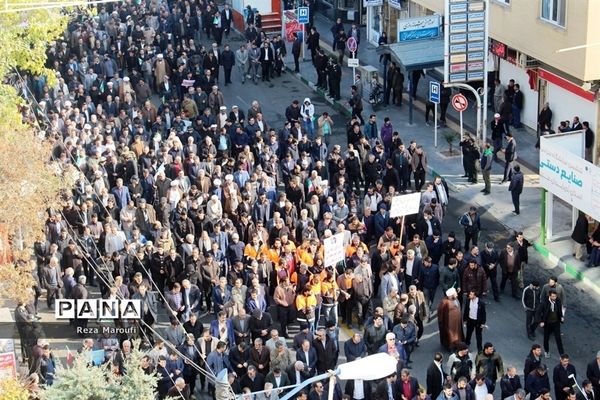 راهپیمایی مردمی اعلام انزجار مردم  ارومیه  از آشوبگران