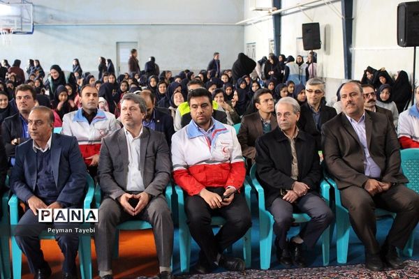 بیست و یکمین مانور سراسری زلزله در دبیرستان راه زینب سمنان