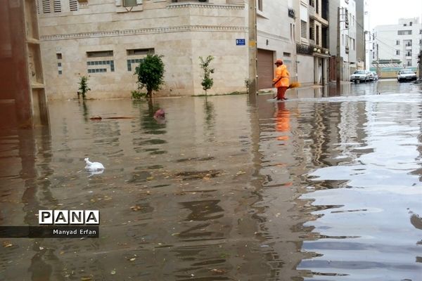 بارندگی شدید امروز در بوشهر