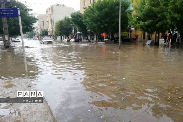 بارندگی شدید امروز در بوشهر