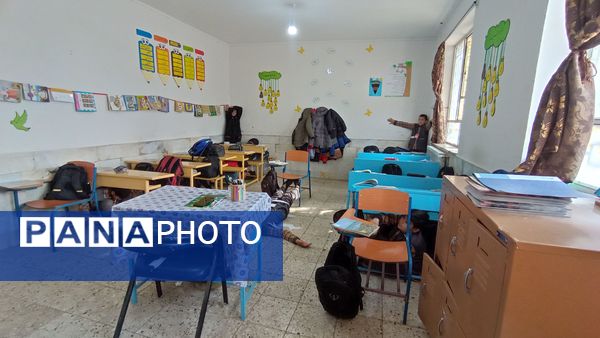 مانور زلزله در دبستان شهید پسندیده فدافن  