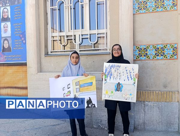 نواختن زنگ سپاس معلم در دبیرستان و دبستان میرزا جعفر سروقد