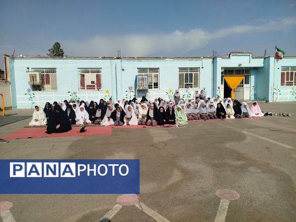 نماز باران در دبستان دخترانه حضرت مریم(س) شهرستان سرخس