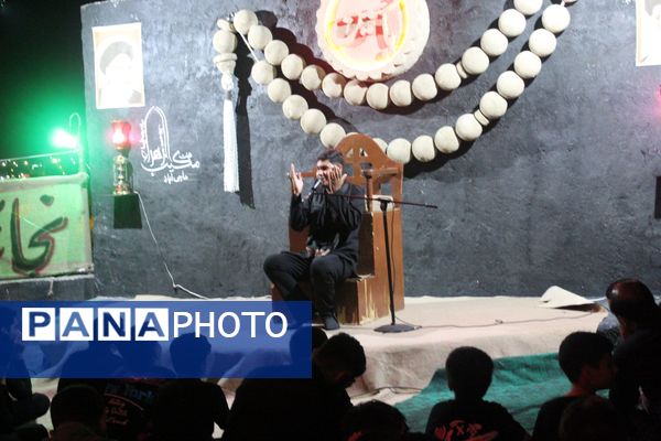 مراسم عزاداری شب سوم محرم در هیات مکتب‌‌الزهرا شهرستان حاجی‌‌آباد