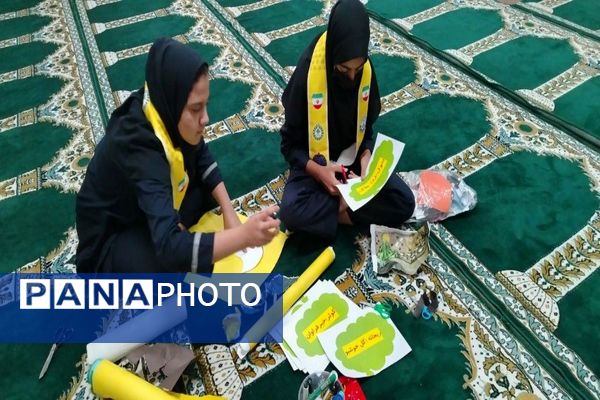 فضا سازی مدرسه شهید مجید دهنوی نیشابور به مناسبت ایام فاطمیه 