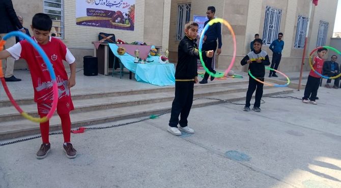 آیین گرامیداشت هفته تربیت بدنی در آموزشگاه شهید رجایی مروست 