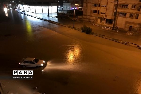 بارش شدید باران و آبگرفتی شهرها در خوزستان
