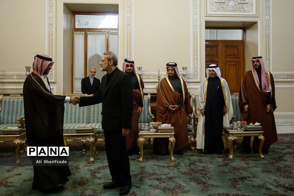 دیدار وزیر امور خارجه قطر با رئیس مجلس