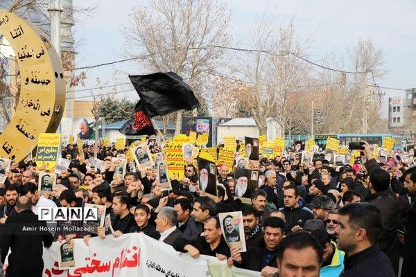 تظاهرات پرشور مردم ارومیه در پی شهادت سردار قاسم سلیمانی