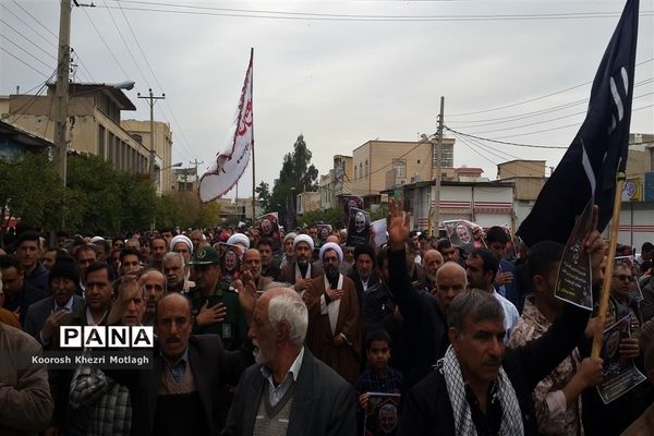 راهپیمایی ضد آمریکایی - صهیونیستی مردم شهرستان کازرون