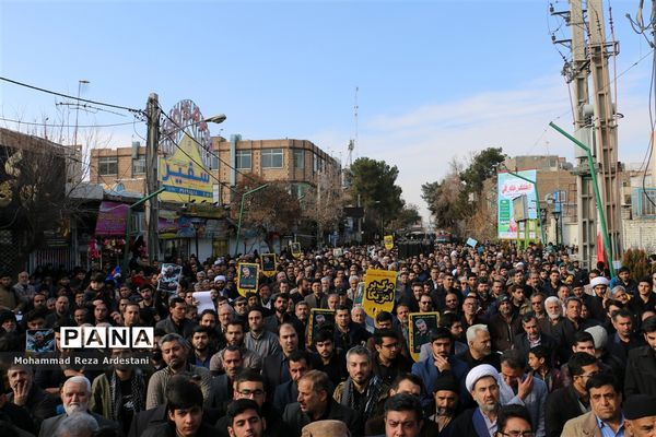 راهپیمایی ضد آمریکایی مردم ورامین به مناسبت  شهادت  سردار سلیمانی