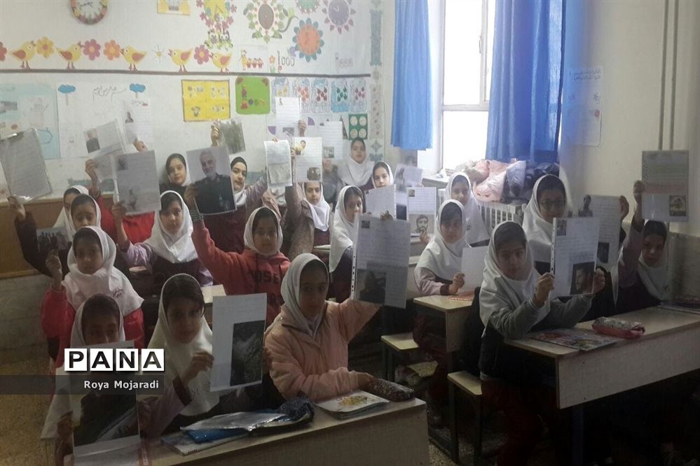 برگزاری نمایشگاه نقاشی در آموزشگاه پروین به‌مناسبت شهادت سردار مقاومت در خراسان شمالی
