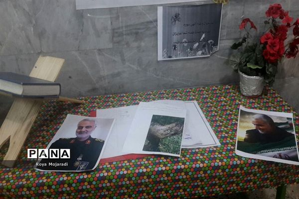 برگزاری نمایشگاه نقاشی در آموزشگاه پروین به‌مناسبت شهادت سردار مقاومت در خراسان شمالی