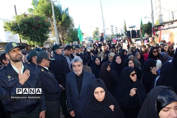 عزاداری مردم بوشهر در سوک سردار شهید قاسم سلیمانی و شهدای مقاومت
