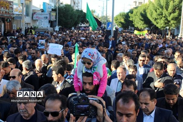 عزاداری مردم بوشهر در سوک سردار شهید قاسم سلیمانی و شهدای مقاومت