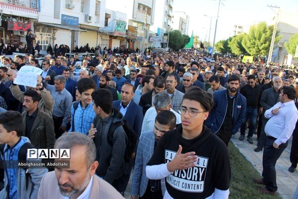 عزاداری مردم بوشهر در سوک سردار شهید قاسم سلیمانی و شهدای مقاومت