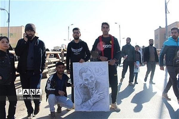 مراسم سوگواری شهادت سردار سلیمانی در همدان