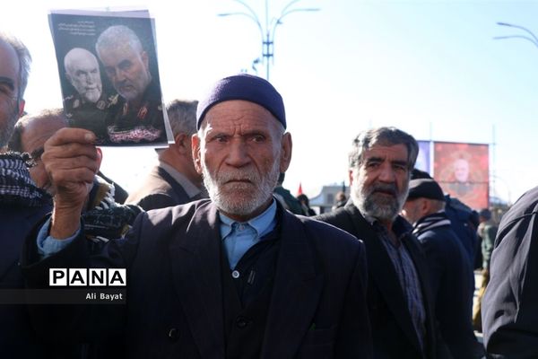 مراسم سوگواری شهادت سردار سلیمانی در همدان
