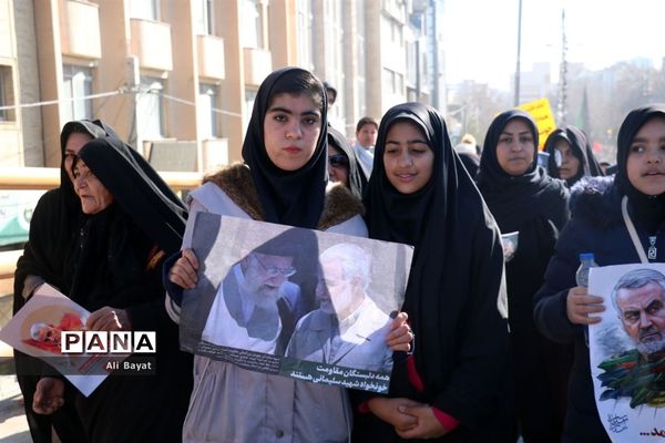 مراسم سوگواری شهادت سردار سلیمانی در همدان